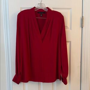 White House Black Market Red Blouse